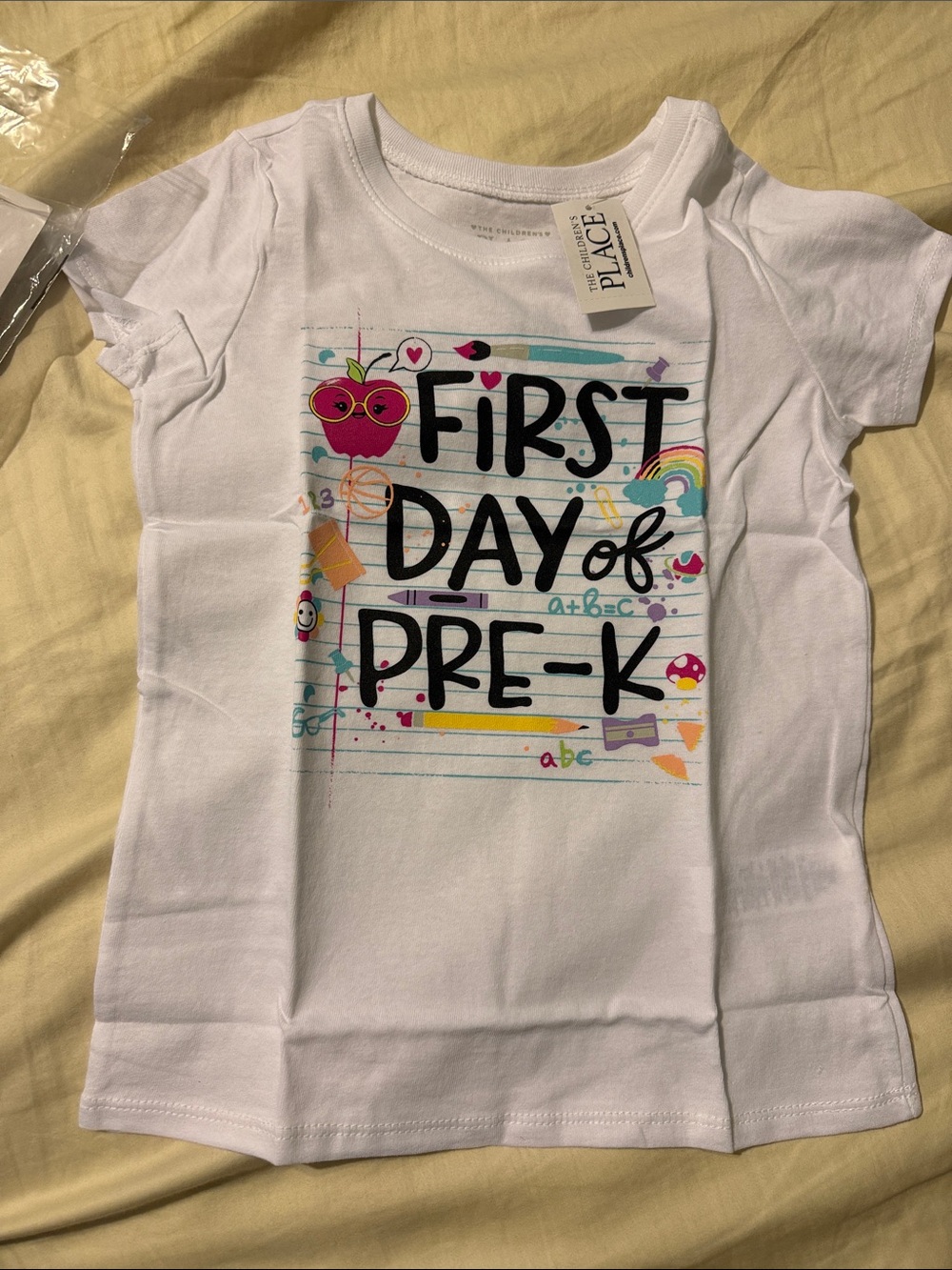 The Children's Place White 'First Day of Pre-K' Colorful Graphic Tee